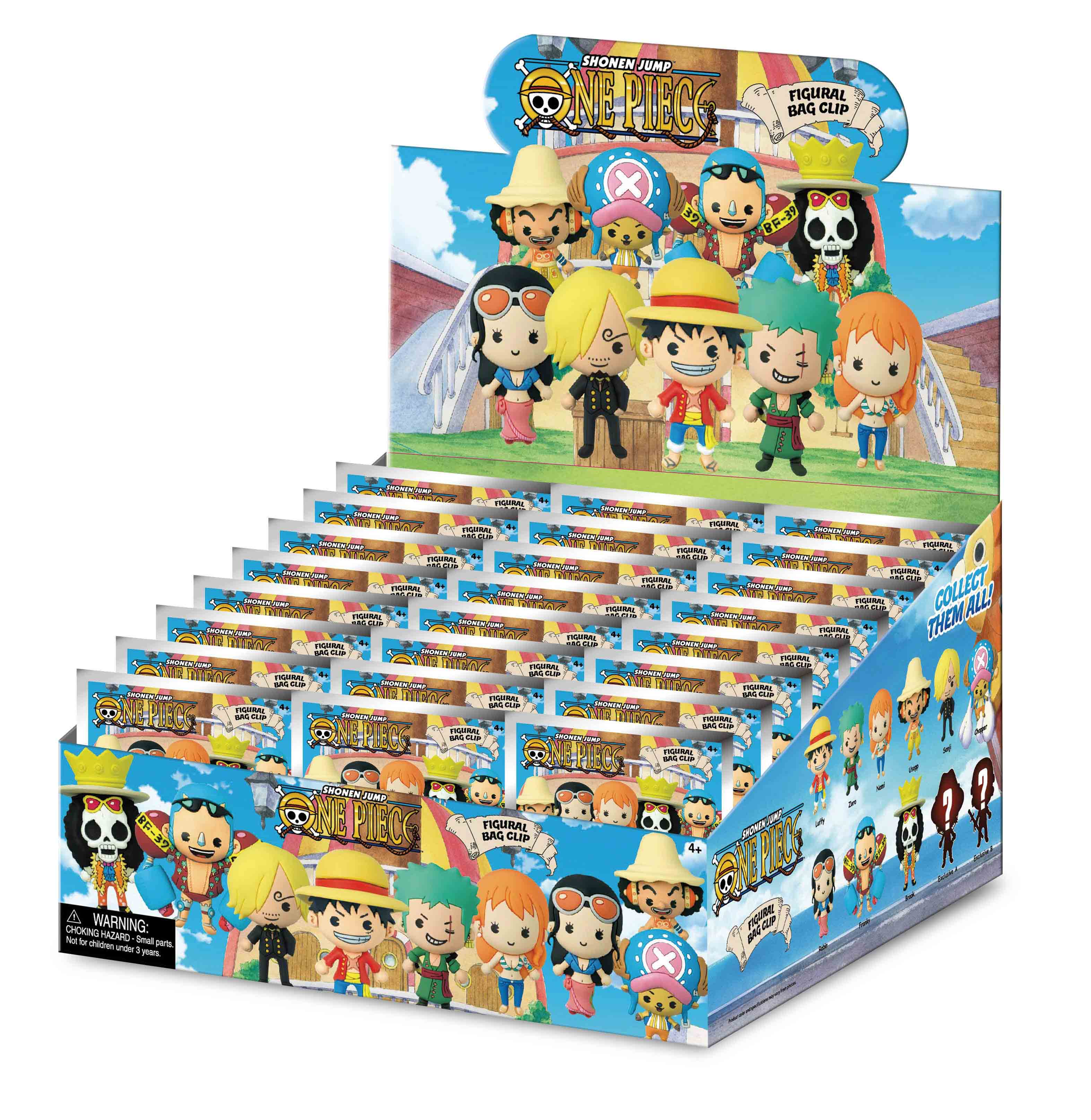 ONE PIECE - Series 1 - 3D Foam Bag Clip (Display 24 Pcs)
