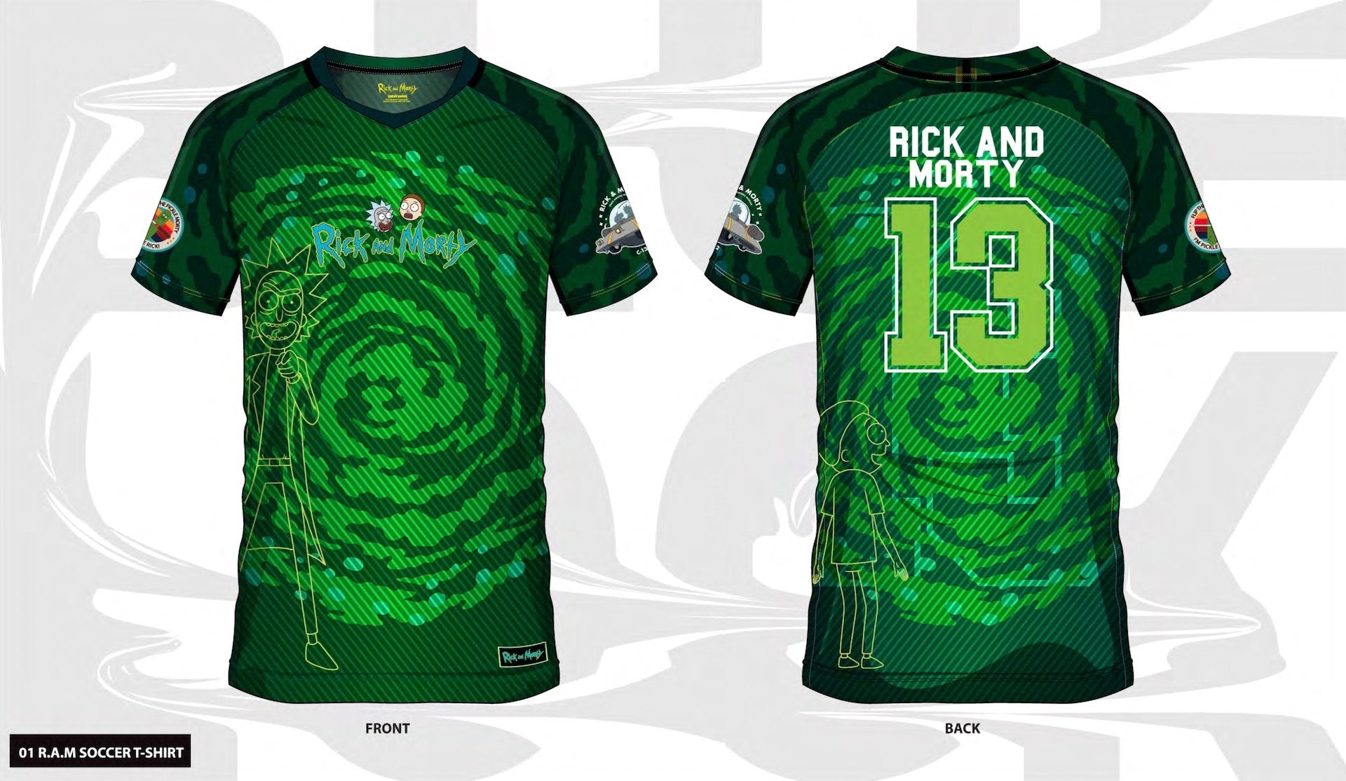 RICK & MORTY - Rick & Morty 13 - Maillot de Foot Homme (L)