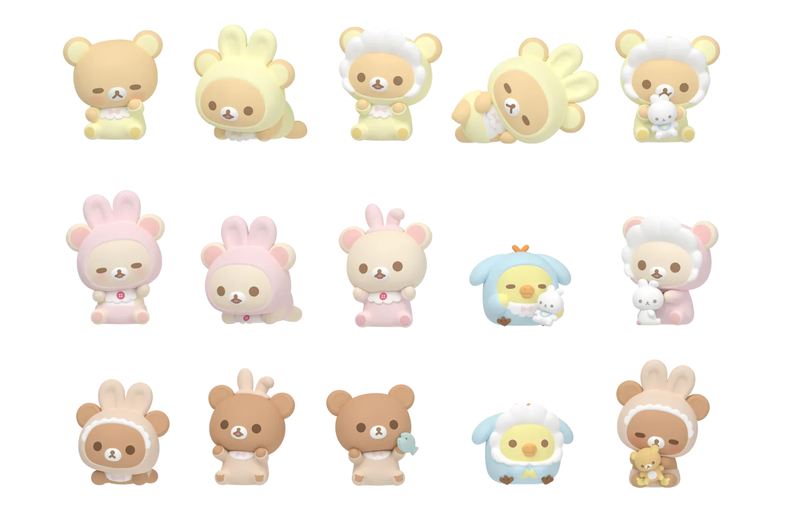 RILAKKUMA - Nuonuo Baby Series - Blind Box 4 Set of 3 Figure
