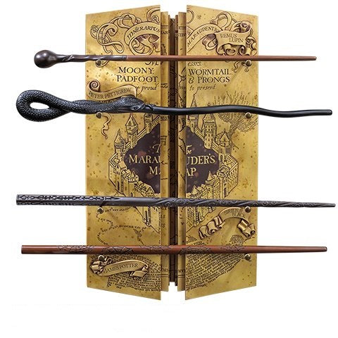 HARRY POTTER - 4 Wands display - Marauder's map