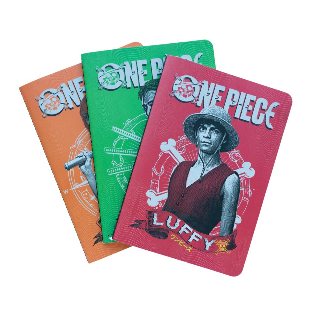 ONE PIECE NETFLIX - Pack de 3 Notebooks - Format A5