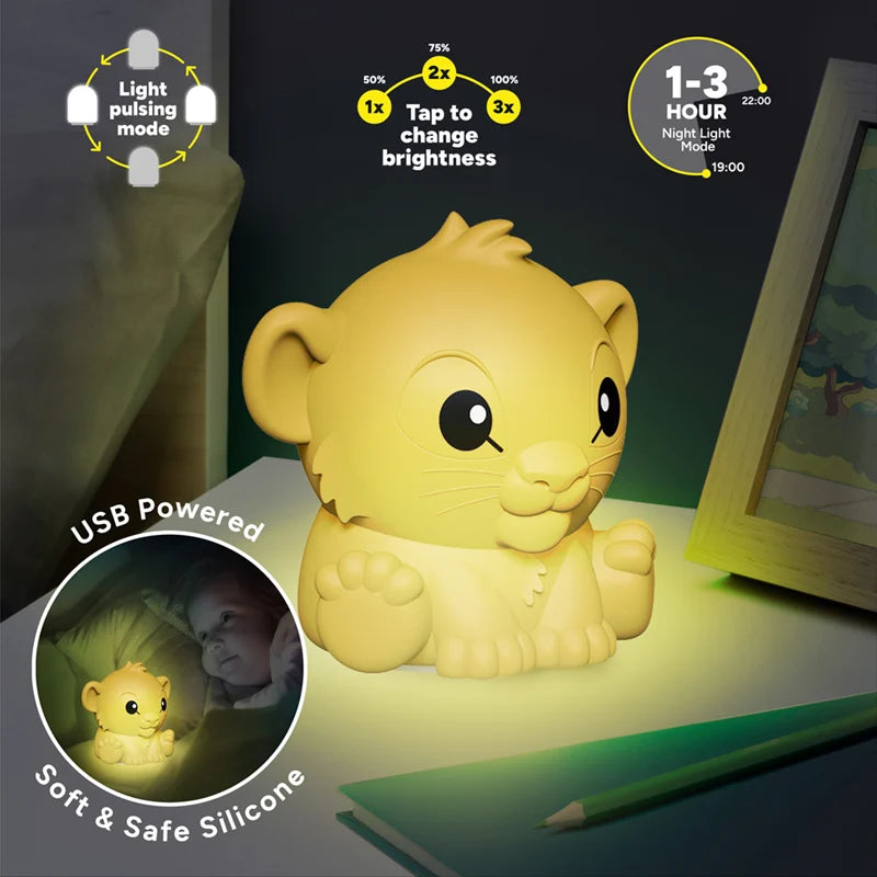 LION KING - Simba - 'SquishyGlo' Silicone Light Rechargeable 15cm