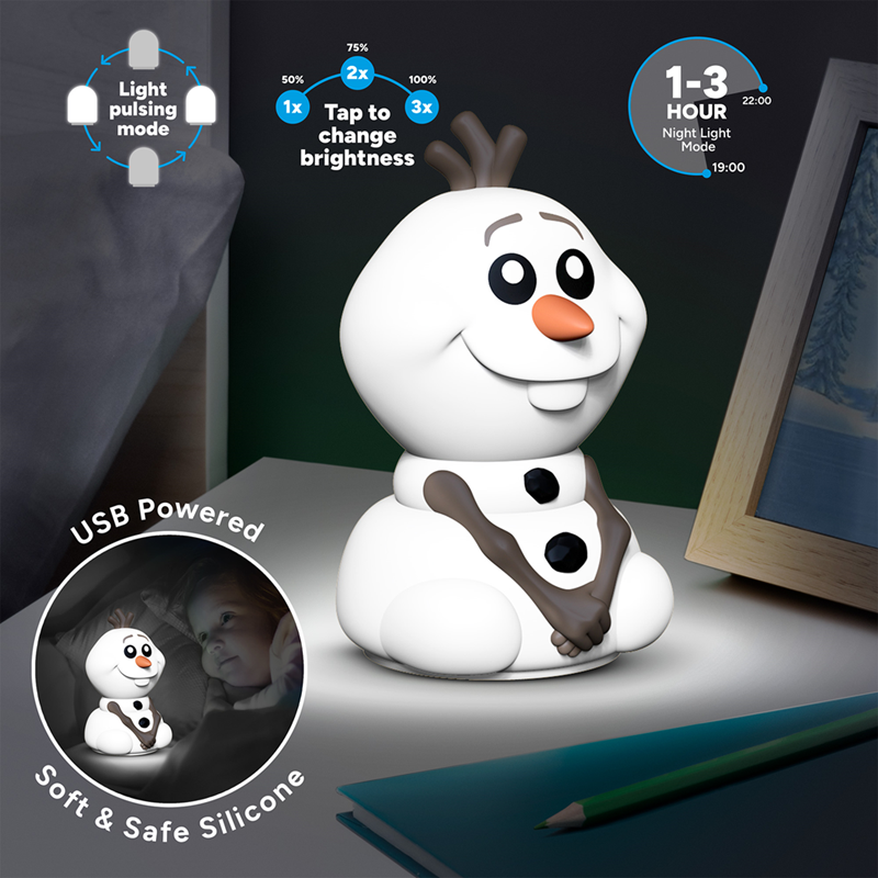 DISNEY - Olaf - 'SquishyGlo' Silicone Light Rechargeable 7,4inch