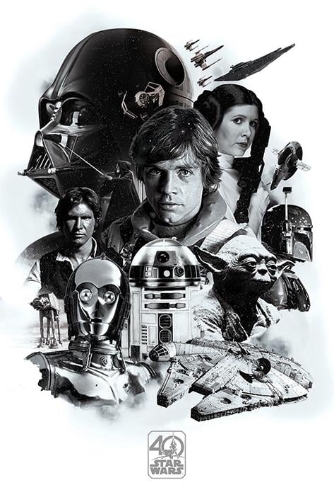 STAR WARS - Poster 61X91 - 40th Anniversary Montage