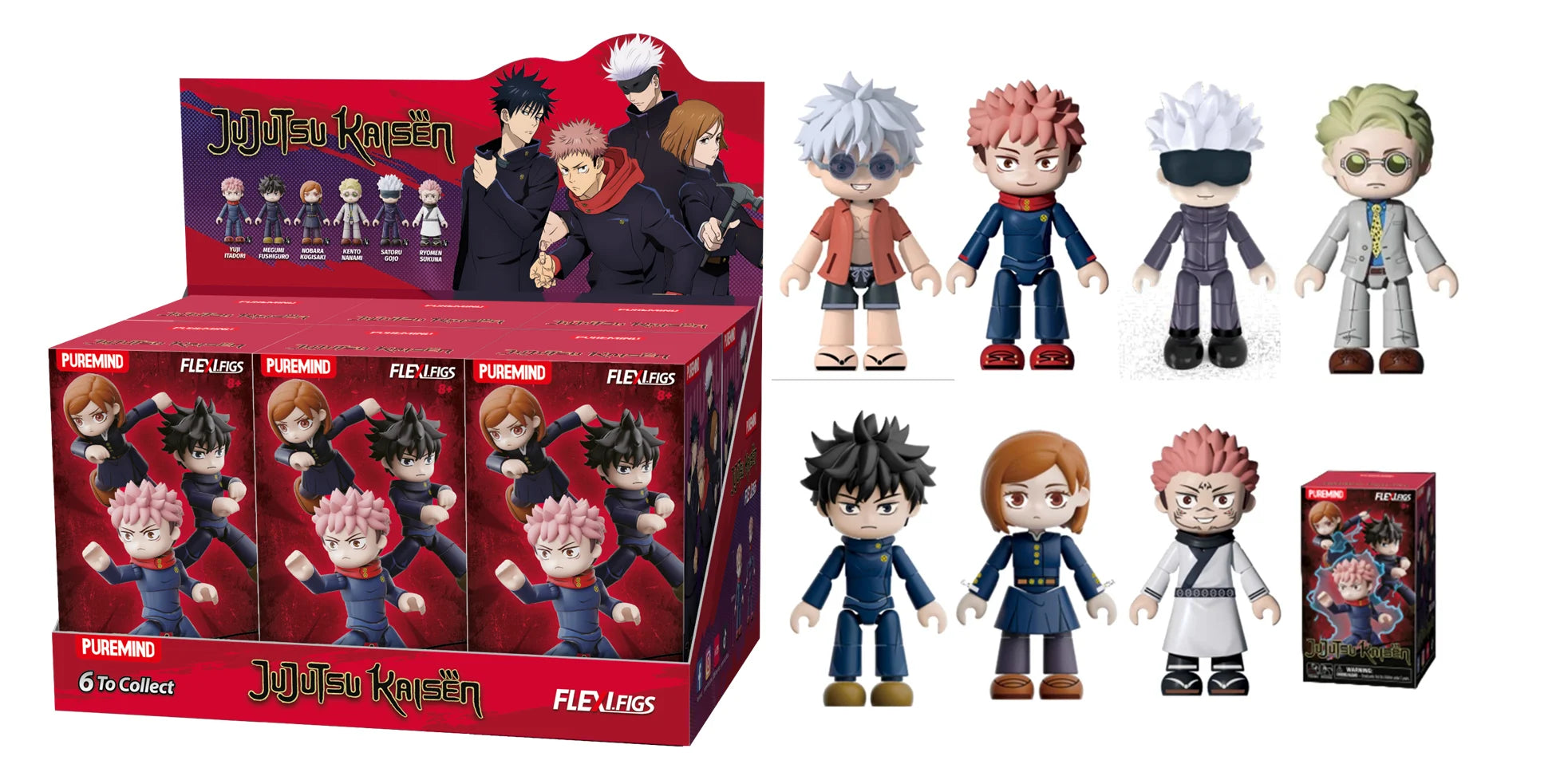 JUJUSTU KAISEN - Flexi Figs Vol.1 - Blind Box (6pcs)