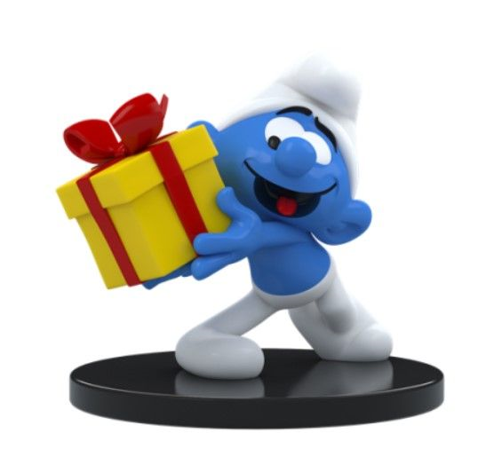 SCHTROUMPF - Schtroumpf Farceur avec Cadeau - Figurine 11cm
