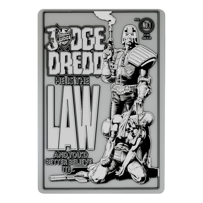 2000AD JUDGE DREDD - Comic Book Cover - Limited Edition Ingot