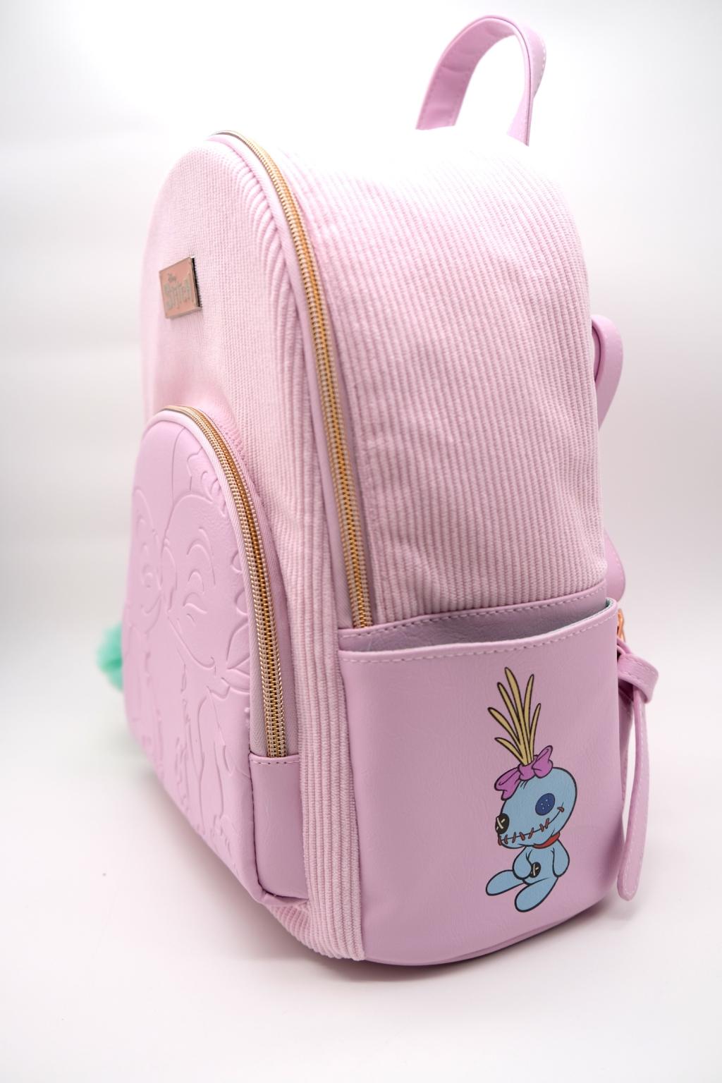 STITCH & ANGEL - Fashion Duo Pink Corduroy BackPack - '32x25x14cm'