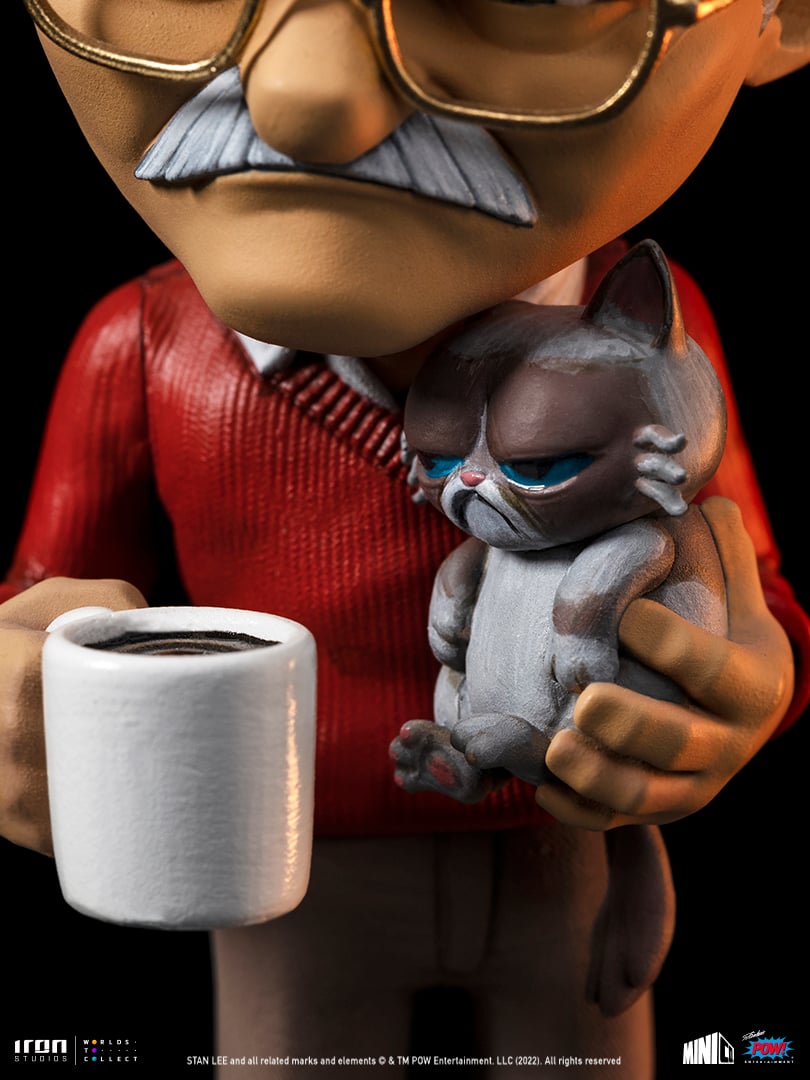MARVEL - Stan Lee with Grumpy Cat - Figurine Mini Co. 15cm