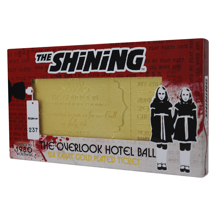 THE SHINING- The Overlook Hotel Ball -24k Gold Plated Collector Ticket
