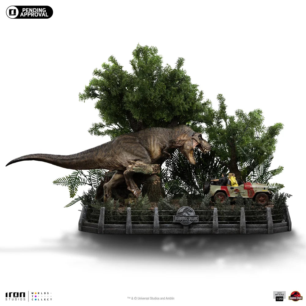 JURASSIC PARK - T-Rex Chase - Statue Demi Art Scale 1/20 60cm