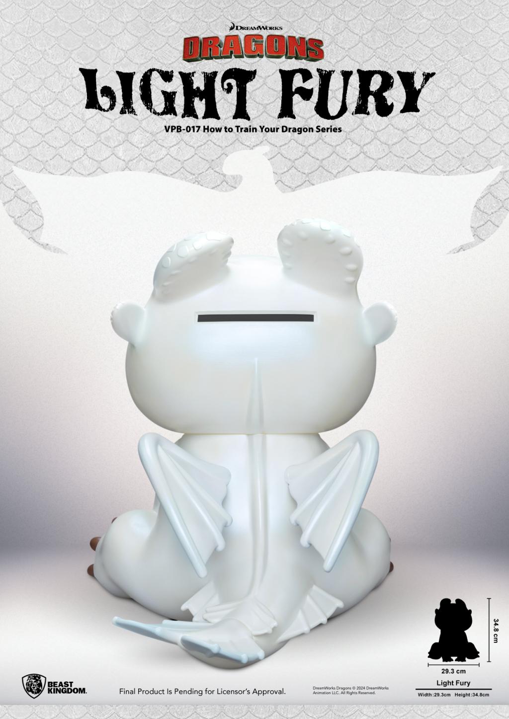 HOW TO TRAIN YOUR DRAGON - Light Fury - Piggy Bank 35cm