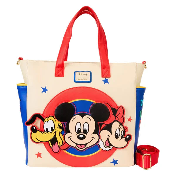 DISNEY-Mickey & Friend -Mini Backpack & Tote Bag convertible Loungefly