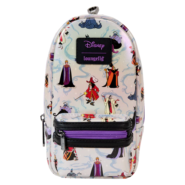DISNEY - Villains - Mini BackPack Pencil Case Iridescent LoungeFly
