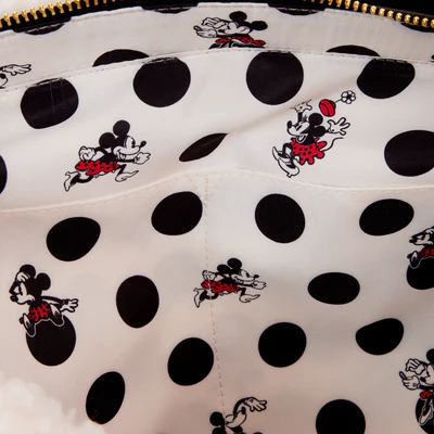 DISNEY - Minnie Rock The Dots Sherpa - Tote Bag Loungefly