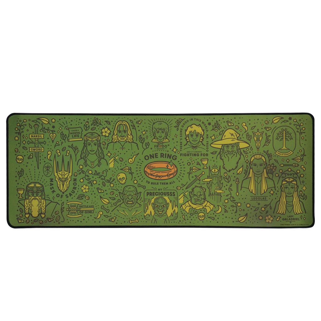 LE SEIGNEUR DES ANNEAUX - Tapis de Bureau XL + 1 Sous-Verre