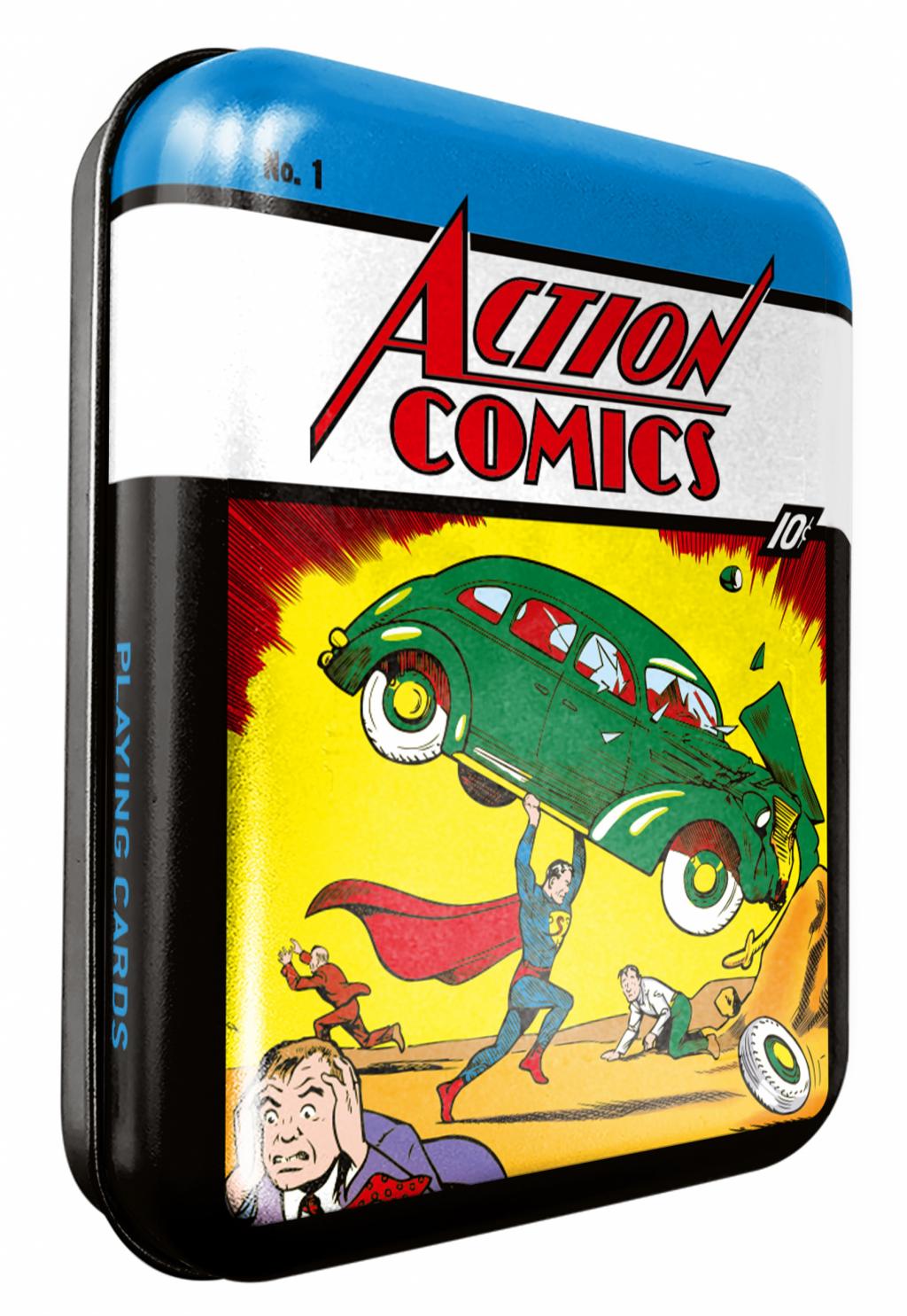 DC COMICS - Action Comics - Playing Card Game Tin Box
