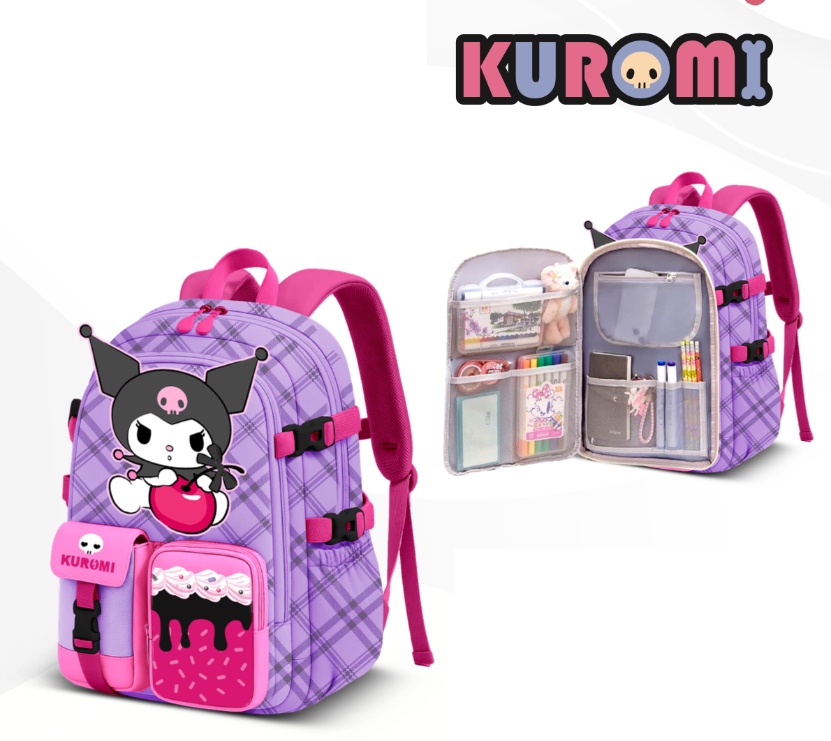 KUROMI - Cherry - Backpack HARU - '40x27x15cm'