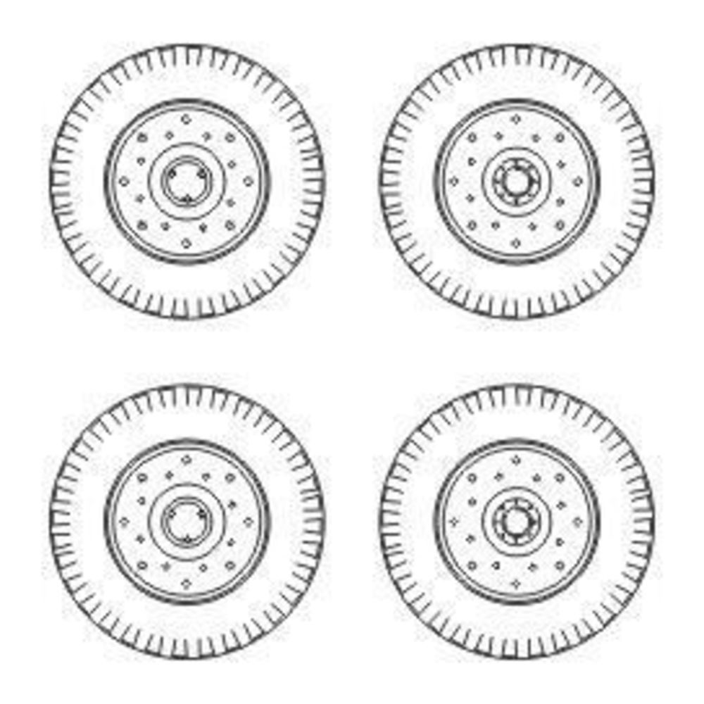 Chevrolet C.15A wheels small type 9x16 (Dunlop)