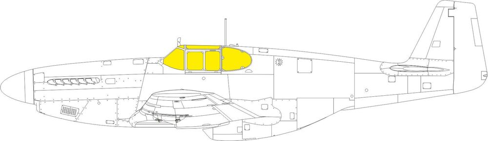 P-51B/C framed canopy TFace EDUARD