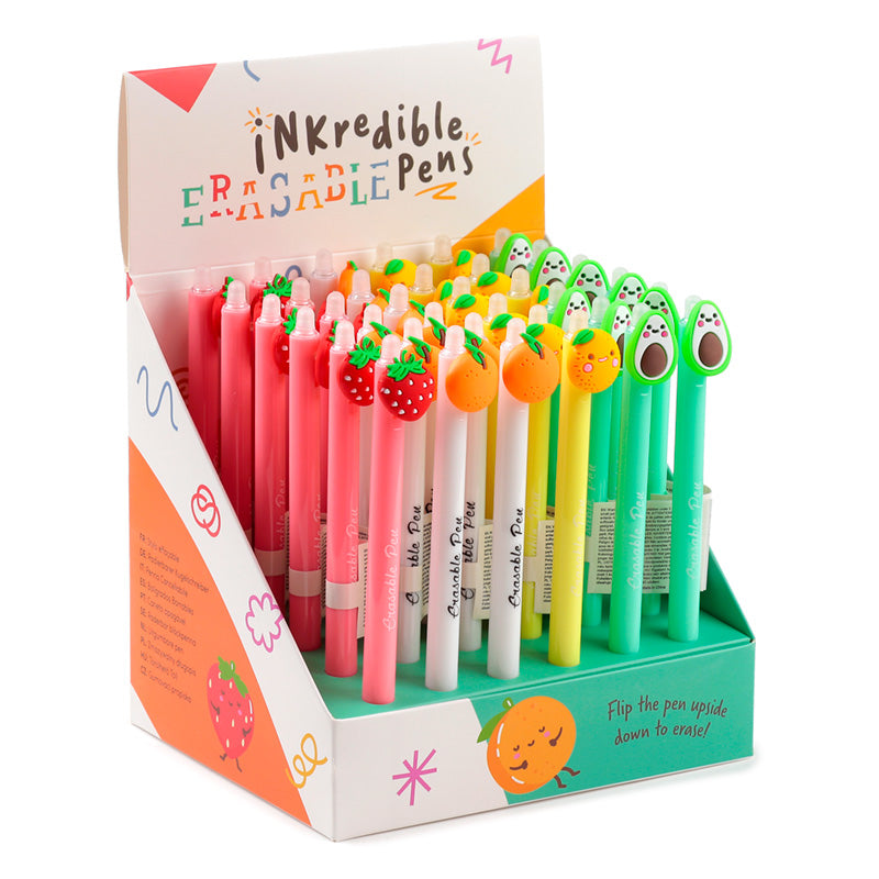 KAWAII - Fruits - Head Topper Erasable Gel Pen (Display of 36 pcs)