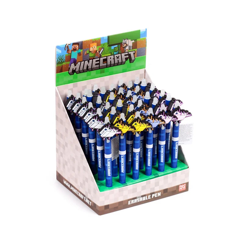MINECRAFT - Axolotl - Head Topper Erasable Gel Pen (Display of 36 pcs)