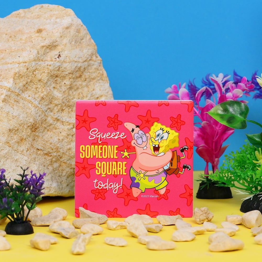 SPONGEBOB - Hug - Ceramic Square Coaster
