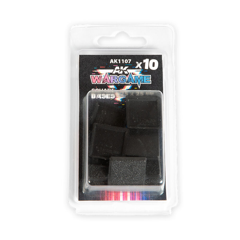 PLASTIC WARGAME BASES. SQUARE BASE 25x25mm