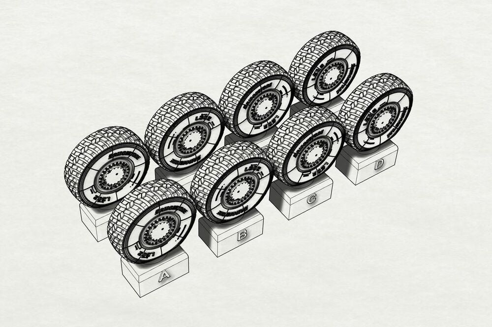 JGSDF Type 16 Wheels (Aoshima kit)