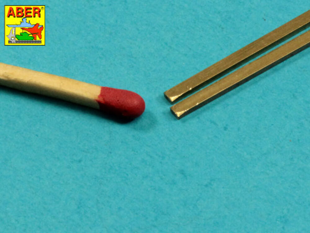 Brass square rods 1,5 mm length 245mm x2 pcs.