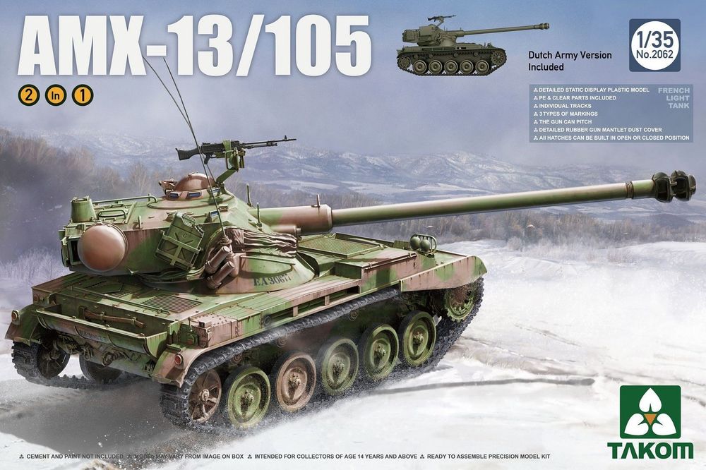 French Light Tank AMX-13/105 2 in 1