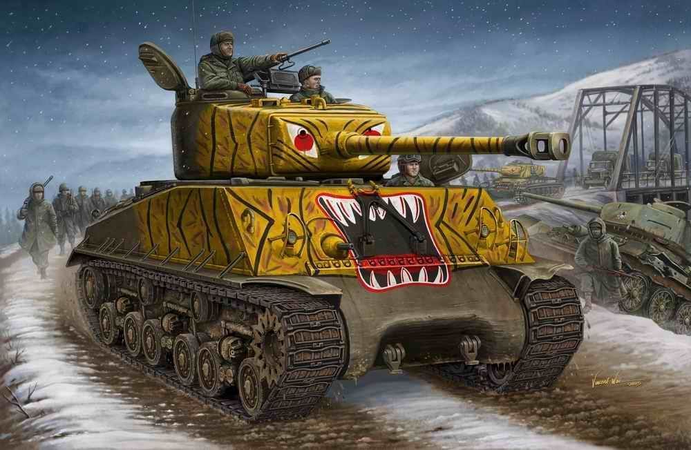 U.S M4A3E8 TANK