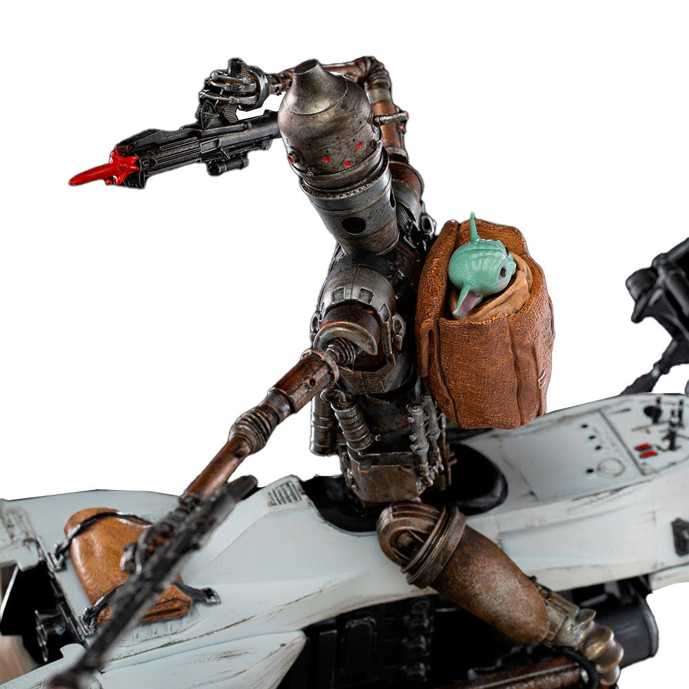Iron Studios The Mandalorian - IG-11 and The Child Statue Deluxe Art Scale 1/10