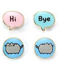 Pusheen Stud Earrings 2-pack "Hi , Bye"