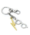 Harry Potter Keychain Lightening Bolt & Glasses (silver plated)