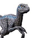 Jurassic World Icons Statue Velociraptor Blue 9 cm