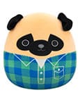 Squishmallows Plush Figure Brown Pug in Green and Blue Flannel Shirt Prince 30 cm