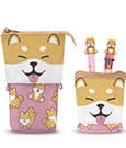 Oh My Pop! Pop Up Pencil with Multicoloured ball pen & Erasable Gel Pen Shiba