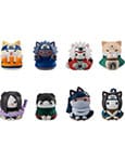 Naruto Shippuden Mega Cat Project Nyaruto! Trading Figures Come here Sasuke-kun 3 cm Assortment (8)