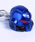 Warhammer 40K Metal Keychain Space Marine Primaris Helmet Ultramarine