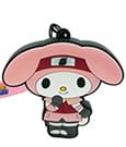 Naruto Shipudden x Hello Kitty PVC Keychain My Melody Sakura
