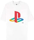 PlayStation T-Shirt Logo White Loose Fit Size L