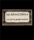 Lord of the Rings Magnet No Admittance