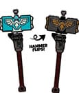 Space Marine 2 Pin Badge Thunder Hammer 5 cm