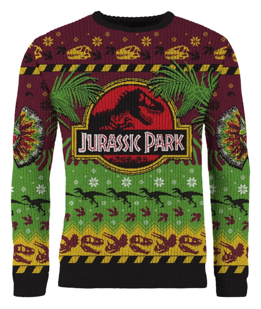 Jurassic Park Christmas Sweater Happy Rexmas Size XL