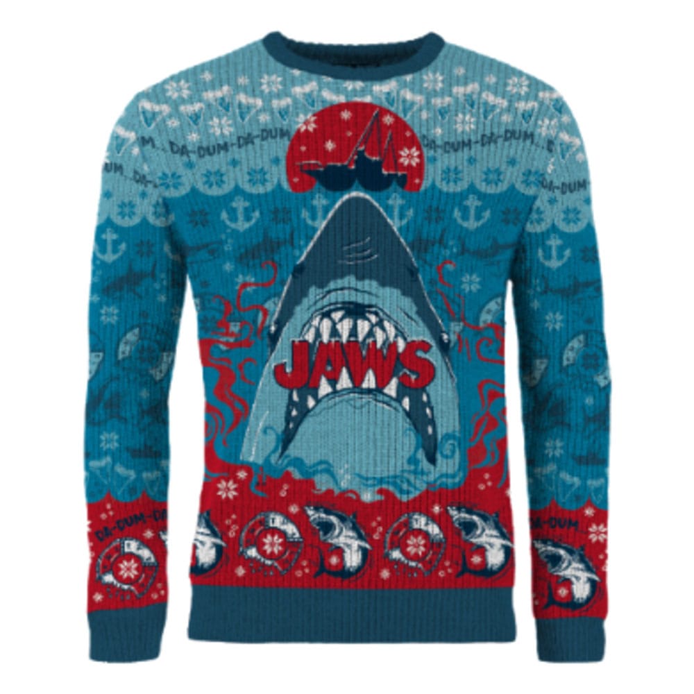 Jaws Christmas Sweater Jaws Size XL
