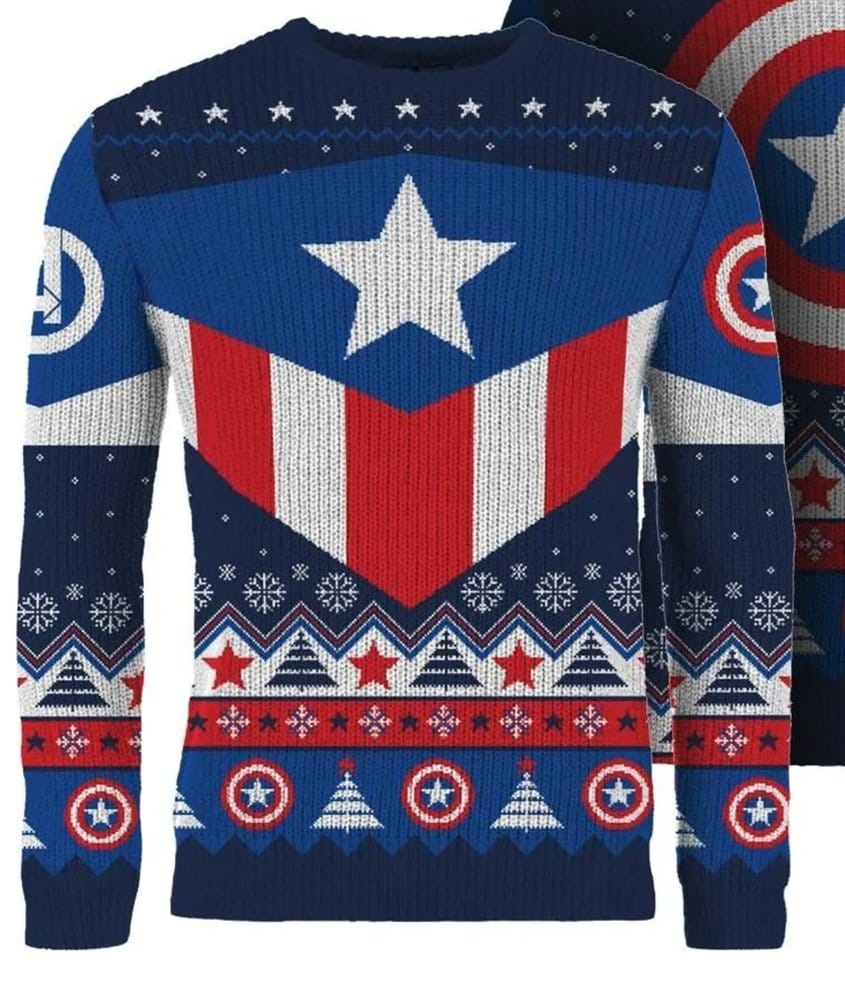 Captain America Christmas Sweater Size XS