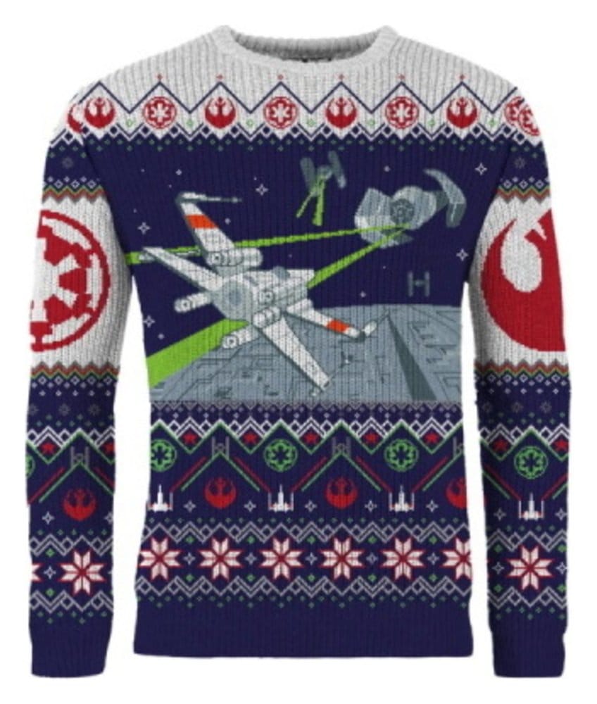 Star Wars Christmas Sweater X-Wing v TIE Fighter Size XL