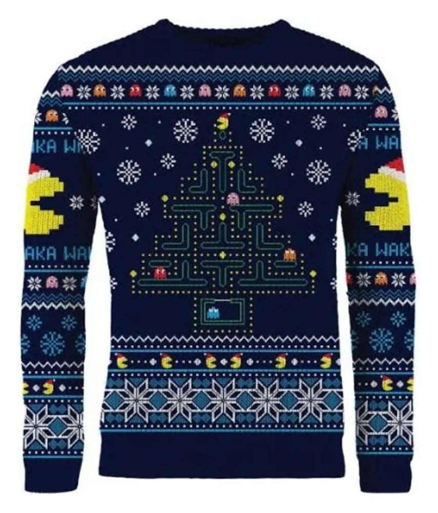 Pac-Man Christmas Sweater Size L