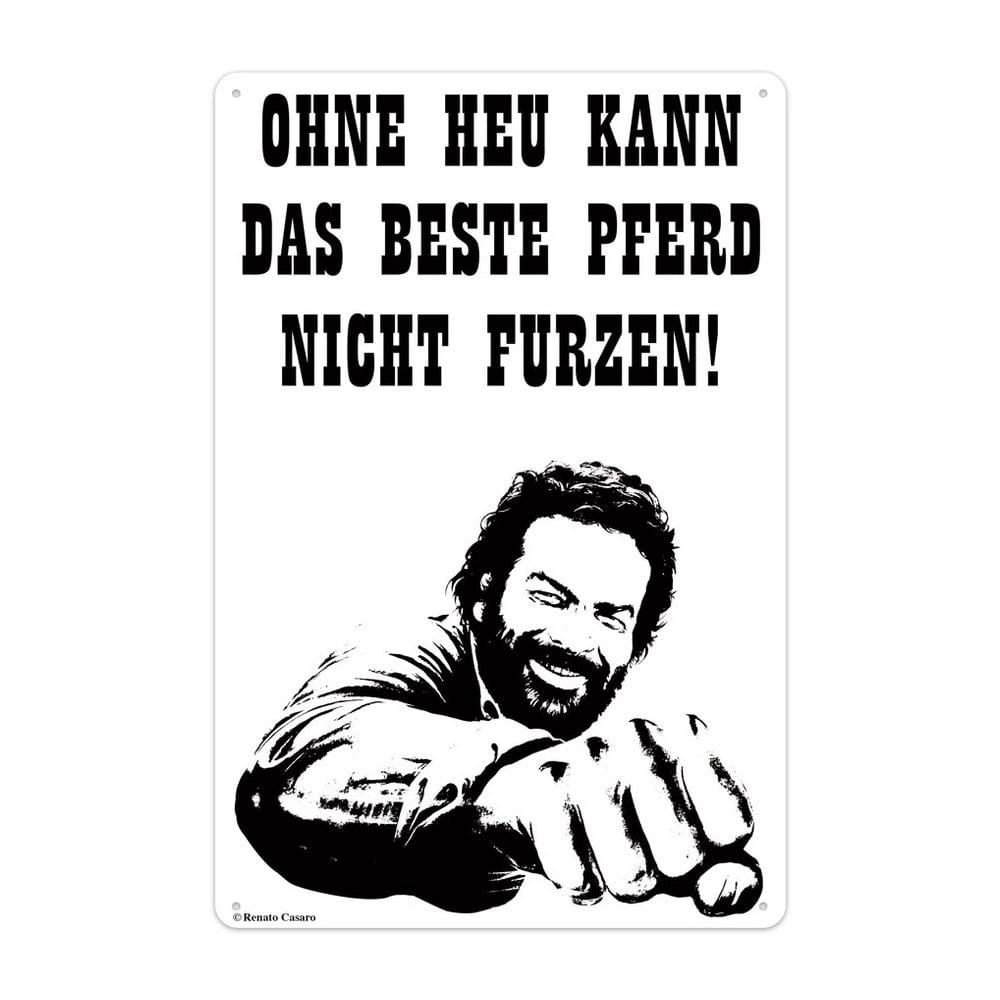 Bud Spencer Tin Sign Pferd Faust 20 x 30 cm